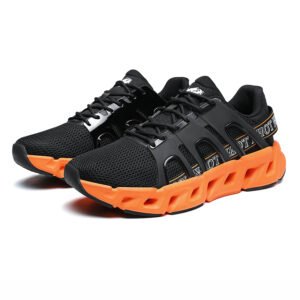 Trendy Sneakers A557 | Black Neon Green / Black Orange Flash | EU 39-46 | Wholesale Factory Direct