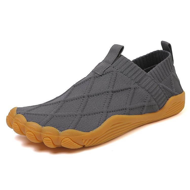 Lightweight Knit Slip-On Walking Shoes, three-quarter view
