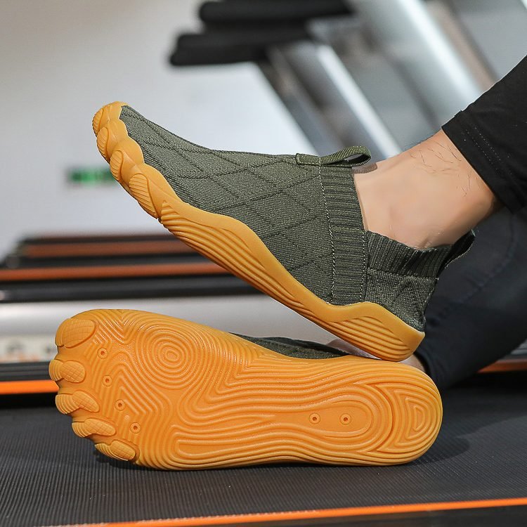 Lightweight Knit Slip-On Walking Shoes, outsole detail