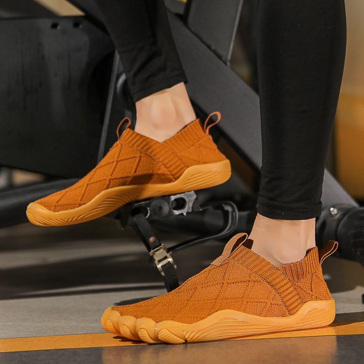 Lightweight Knit Slip-On Walking Shoes, worn walking