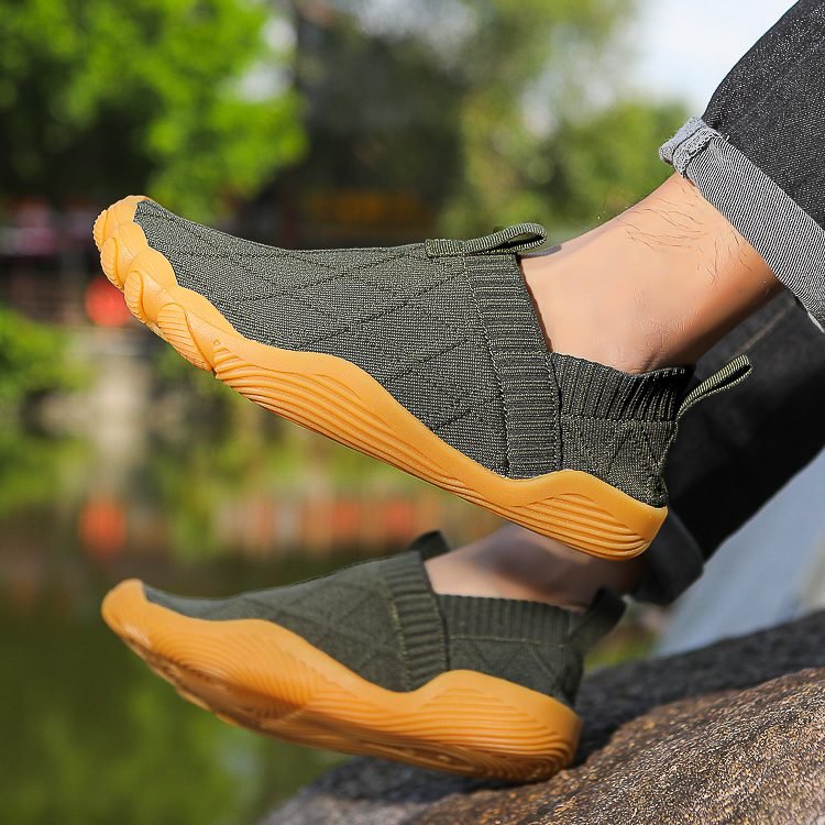 Lightweight Knit Slip-On Walking Shoes, outdoor lifestyle